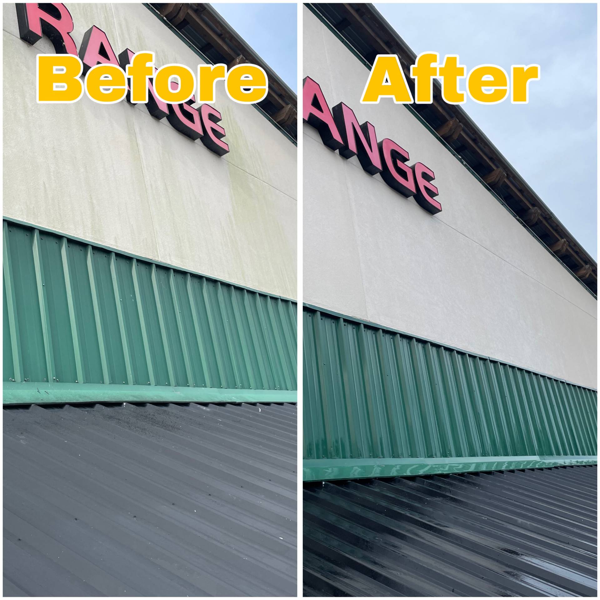Deep siding clean with professional soft washing equipment.