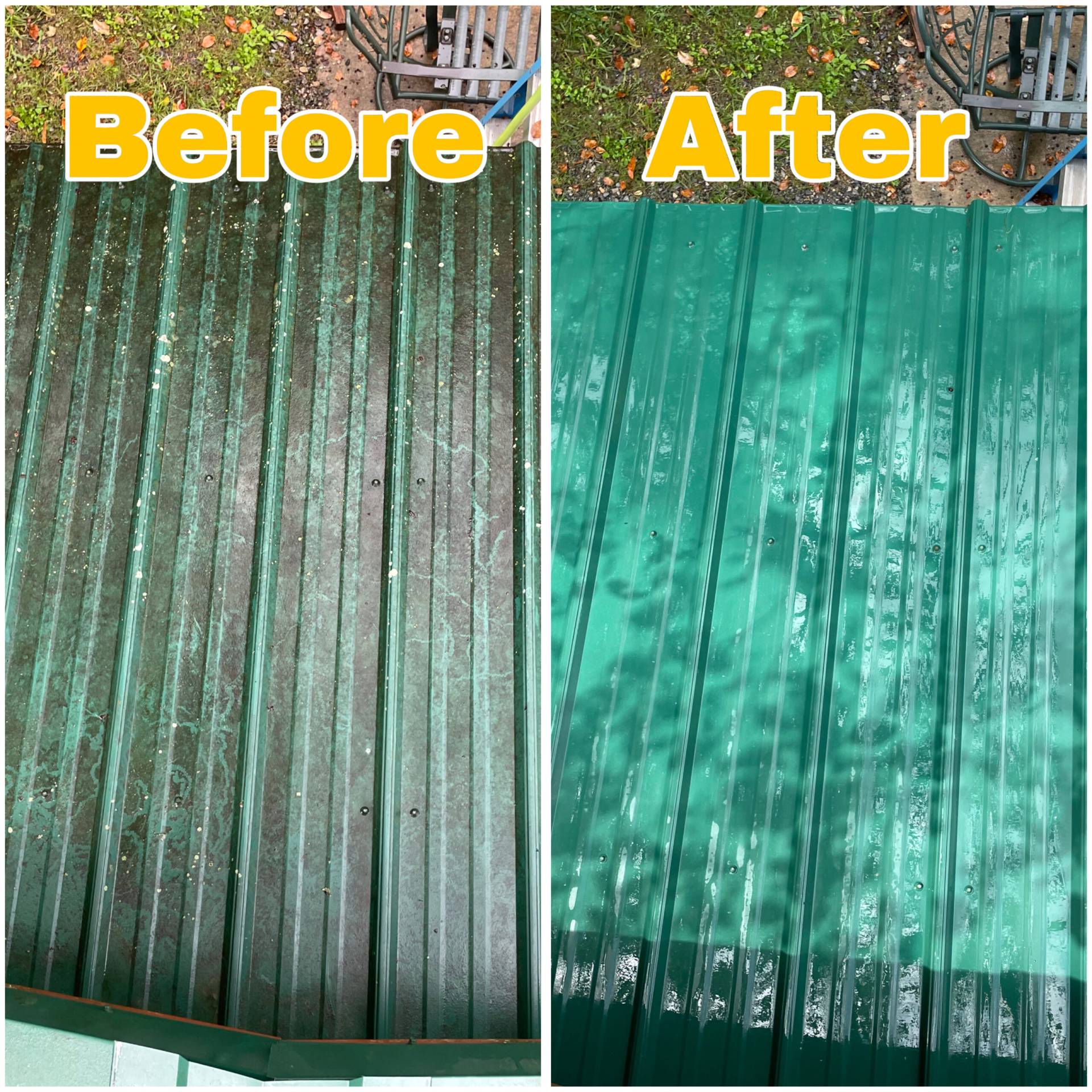 Soft wash roof cleaning in Sevierville for algae removal.